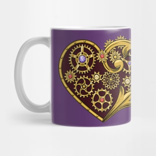 Steampunk Gears Heart Mug
